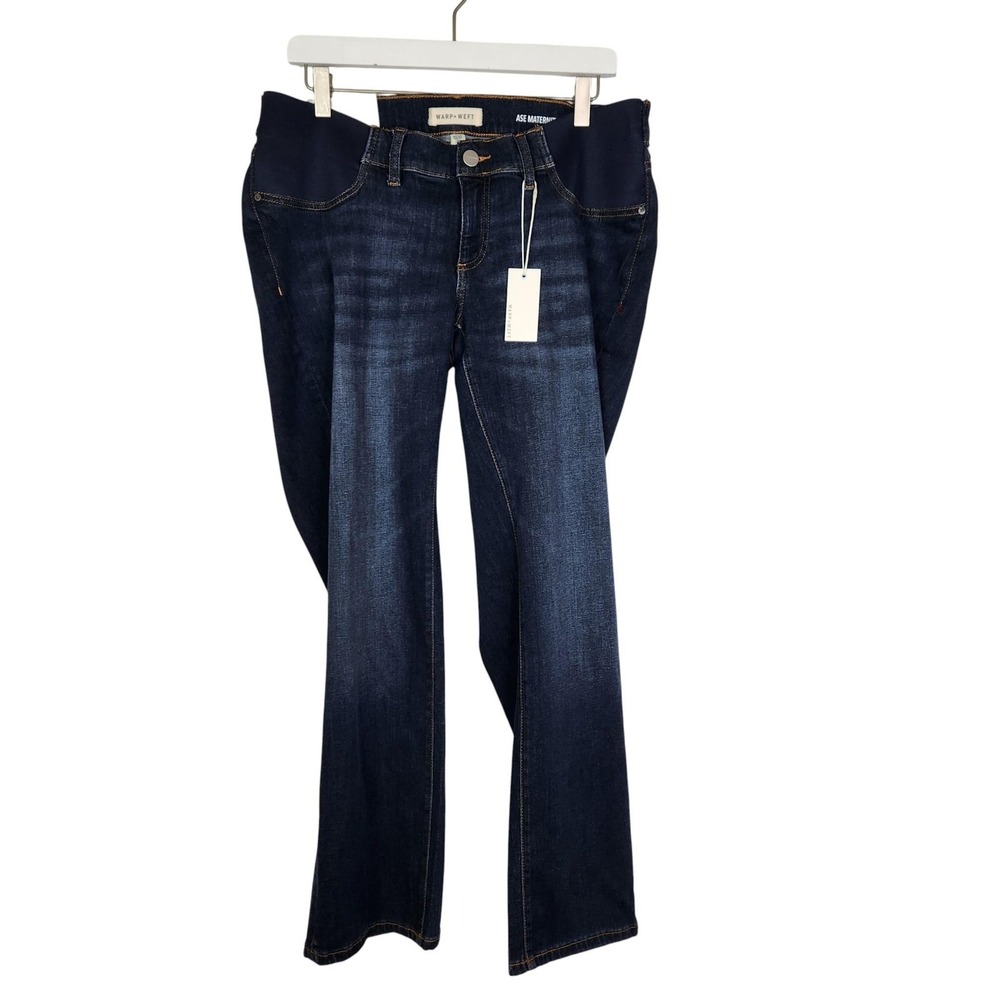 WARP AND WEFT Jeans Womens‎ 10/30 Blue Maternity Aspen Pitkin Straight Tencel